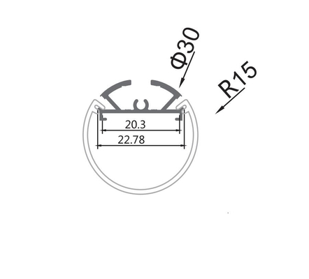La forme ronde a suspendu le profil en aluminium mené pour le plafond 30mm Dia Pendant Lighting