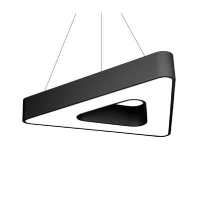 Lumières linéaires galvanisées noires de LED, OEM de allumage pendant linéaire industriel de triangle