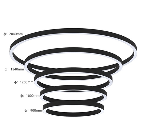 La Manche en aluminium ronde de LED pour la couleur noire Pliable de lumières de bande de LED