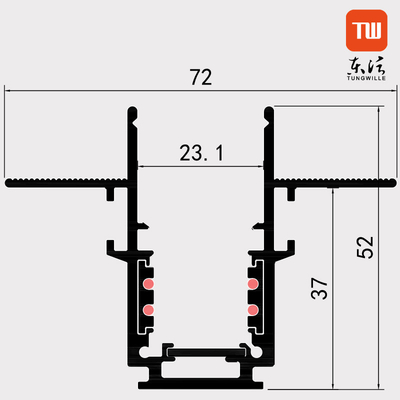 Rail linéaire réglable de lumière de voie de LED magnétique pour l'ODM d'OEM de chambre à coucher de cuisine