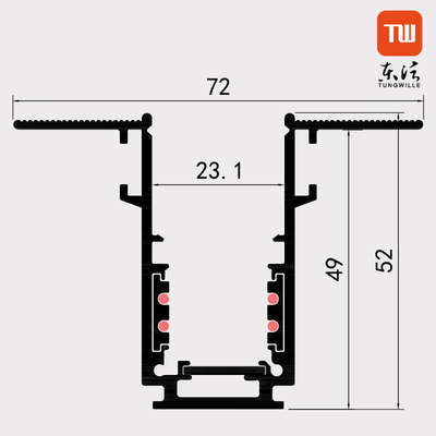 Système d'éclairage magnétique moderne de voie 48 volts de Sans garniture pour le Ministère de l'Intérieur