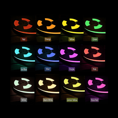 RGBW 12V LED Fléchir Lumière au néon, néon de silicone de LED dépouille 7mm x 14mm pour le mariage