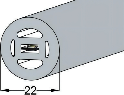 tube du silicone LED de 22mm 360 degrés de Fléchirible pour l'éclairage décoratif