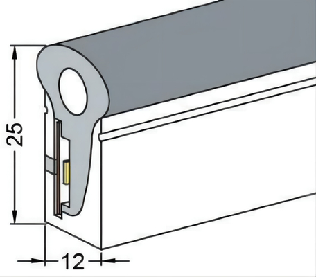 Le tube en caoutchouc Fléchirible de silicone pour la LED dépouille fixé au mur pour l'éclairage à la maison
