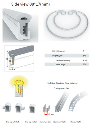 Tube imperméable IP65 IP67 de silicone de lampes au néon LED de bande Fléchirible de RVB