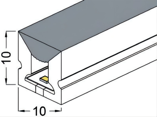 tube de silicone de 10×10mm LED IP68 imperméable pour l'éclairage de bande mené