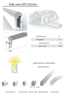 tube de silicone de 6×13mm LED Pliable pour la décoration extérieure d'intérieur