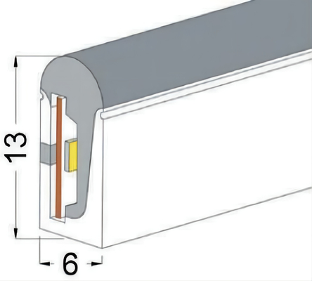 tube de silicone de 6×13mm LED Pliable pour la décoration extérieure d'intérieur
