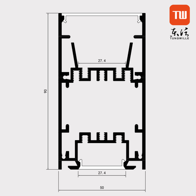 La surface a monté le profil suspendu de LED, profilé en u en aluminium expulsé pour des bandes de LED