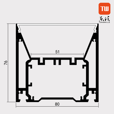 Profil en aluminium blanc argenté 80mm x 76mm de lumières de bande de LED pour la garde-robe
