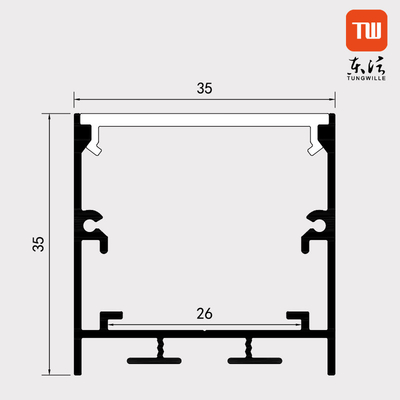 Profil en aluminium d'OEM 35mm pour la lumière de LED avec plier le service de Déroulage