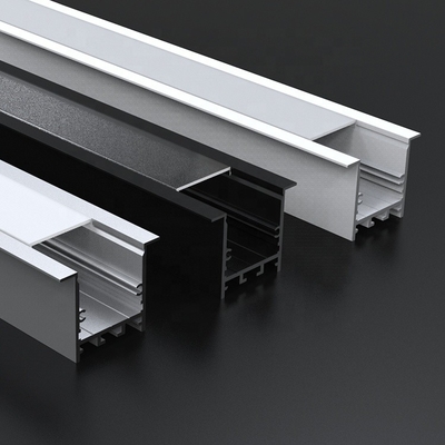 Profil suspendu anodisé de LED, bande 50 x 35mm extérieurs argentés de la lumière LED de profil