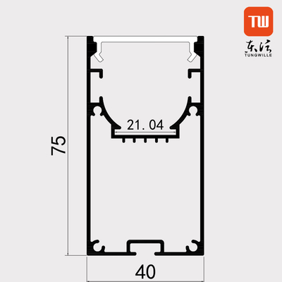 Profil en aluminium suspendu 40×75mm de lumière de bande de LED pour le salon