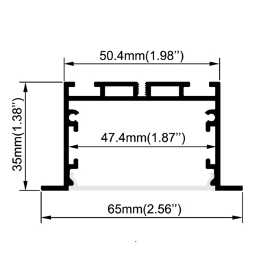 la Manche de cloison sèche de 50x35mm LED, profil en aluminium argenté pour la LED allumant la bande