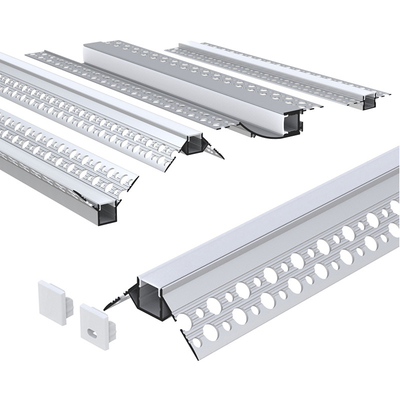 Plâtre argenté de couleur dans le profil de LED, profils en aluminium d'extrusion de LED pour la garde-robe