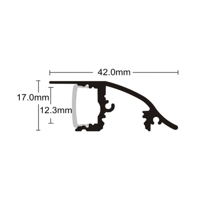 ODM d'OEM noir en aluminium expulsé de support extérieur de la Manche de lumière de bande de LED