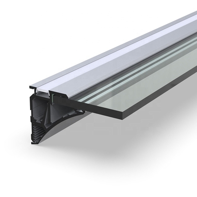 Profil monté extérieur de la plaque de plâtre LED, la Manche en aluminium expulsée argentée de LED