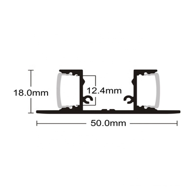 L'extrusion en aluminium anodisée de lumière de bande de LED a expulsé la couleur noire argentée