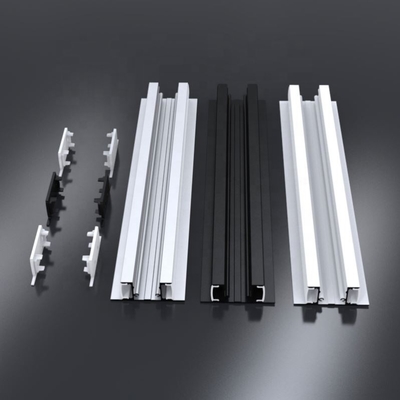 L'extrusion en aluminium anodisée de lumière de bande de LED a expulsé la couleur noire argentée