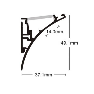 Le profil monté extérieur de la plaque de plâtre LED, a anodisé la LED a expulsé la Manche en aluminium