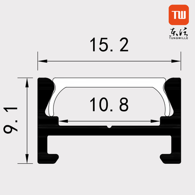 Extrusions en aluminium de bande argentée de LED pour le matériel de l'alliage d'éclairage de LED 6063