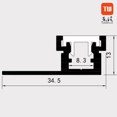 couleur argentée en aluminium de profil de la plaque de plâtre LED de 35mm avec le diffuseur