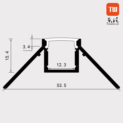 Profil de la plaque de plâtre LED de cloison sèche de Sans garniture pour le matériel d'alliage d'aluminium de bande de LED