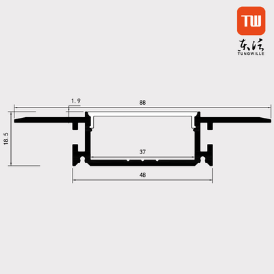 Extrusions en aluminium de cloison sèche de plaque de plâtre pour la couverture transparente de lumières de LED
