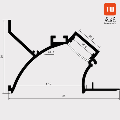 Profil inclus de la plaque de plâtre LED, la Manche de bande de la cloison sèche LED pour le plafond de mur