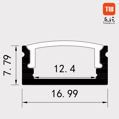 Dimension montée par surface du profil LED 17x7.8mm de bureau de garde-robe