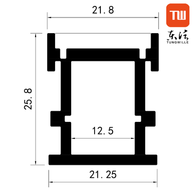Profil mené en aluminium monté en surface givré par diffuseur de PC pour les lumières de bande menées