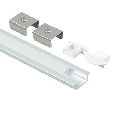 Profilés LED encastrés décoratifs en aluminium pour bandes d'éclairage LED