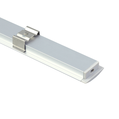 Profil en aluminium anodisé laiteux de forme d'U pour la lumière de cuisine enfoncée