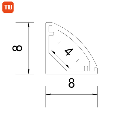 La Manche laiteuse du coin LED de décoration de diffuseur de longueur faite sur commande mince pour la lumière de Cabinet