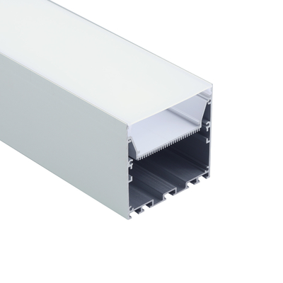 Profil LED suspendu en aluminium 79*77mm boîtier de dissipateur de chaleur argent