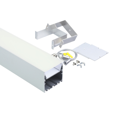 Profil LED suspendu en aluminium 79*77mm boîtier de dissipateur de chaleur argent
