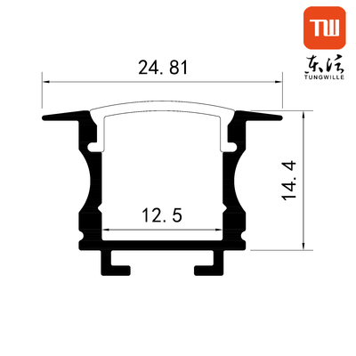 Le mur d'intérieur de 19mm a mené le plâtre décoratif enfoncé de lumière de garde-robe de profil
