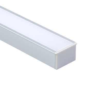 Diffuseur monté en surface anodisé par argent de PC de profil de LED pour l'éclairage de cuisine