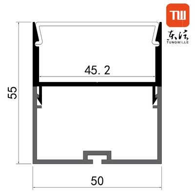 appareils d'éclairage en aluminium menés suspendus de plafond de profil de 40mm décoratifs