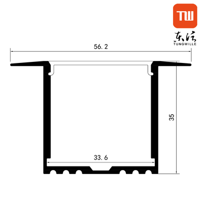 La forme en U 6063 a mené le profil mené suspendu par canal en aluminium d'extrusion de bande