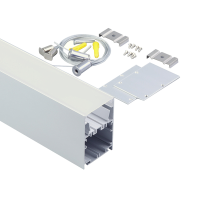 Le bureau allumant la forme suspendue en U de couverture de PC de profil de LED anodisée par Alu