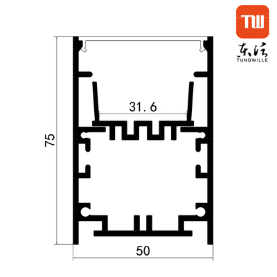 Le bureau allumant la forme suspendue en U de couverture de PC de profil de LED anodisée par Alu