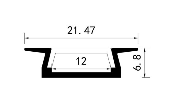 L'aluminium enfoncé par bande de couverture de PC a mené le matériel d'alliage du profil 6063