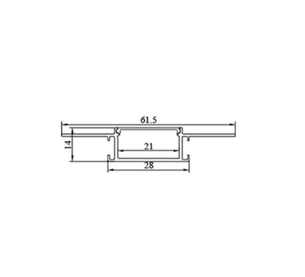 Extrusion en aluminium enfoncée de la Manche de cloison sèche de lumière de bande de LED pour le gypse de plâtre