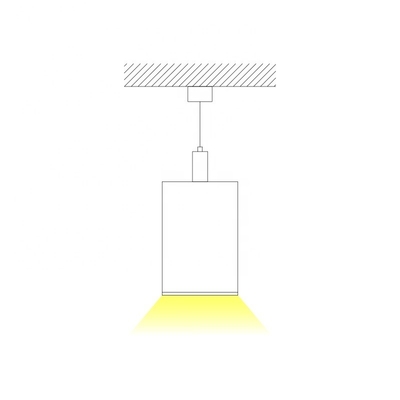 Profil linéaire pendant suspendu de l'appareil d'éclairage LED pour la lumière de bureau
