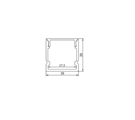 la forme de la largeur U de 20mm a mené la lumière en aluminium de garde-robe de cuisine de couverture de PC de profil