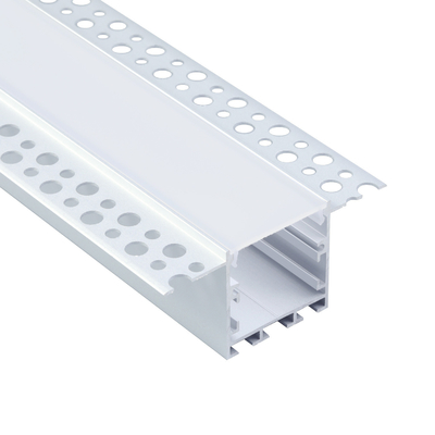 la couverture laiteuse menée enfoncée large de PC de la Manche en aluminium de profil de 74mm a mené la lumière linéaire