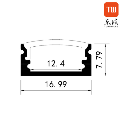 profil en aluminium fixé au mur de la nouvelle conception LED de 17X8mm pour l'éclairage de cuisine