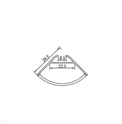 forme de v de taille de 30mm aluminium de profil du coin LED de 90 degrés pour des bandes de LED