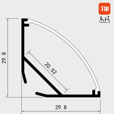 La Manche en aluminium 30mm faisante le coin blanche de bande de LED pour le bureau de garde-robe